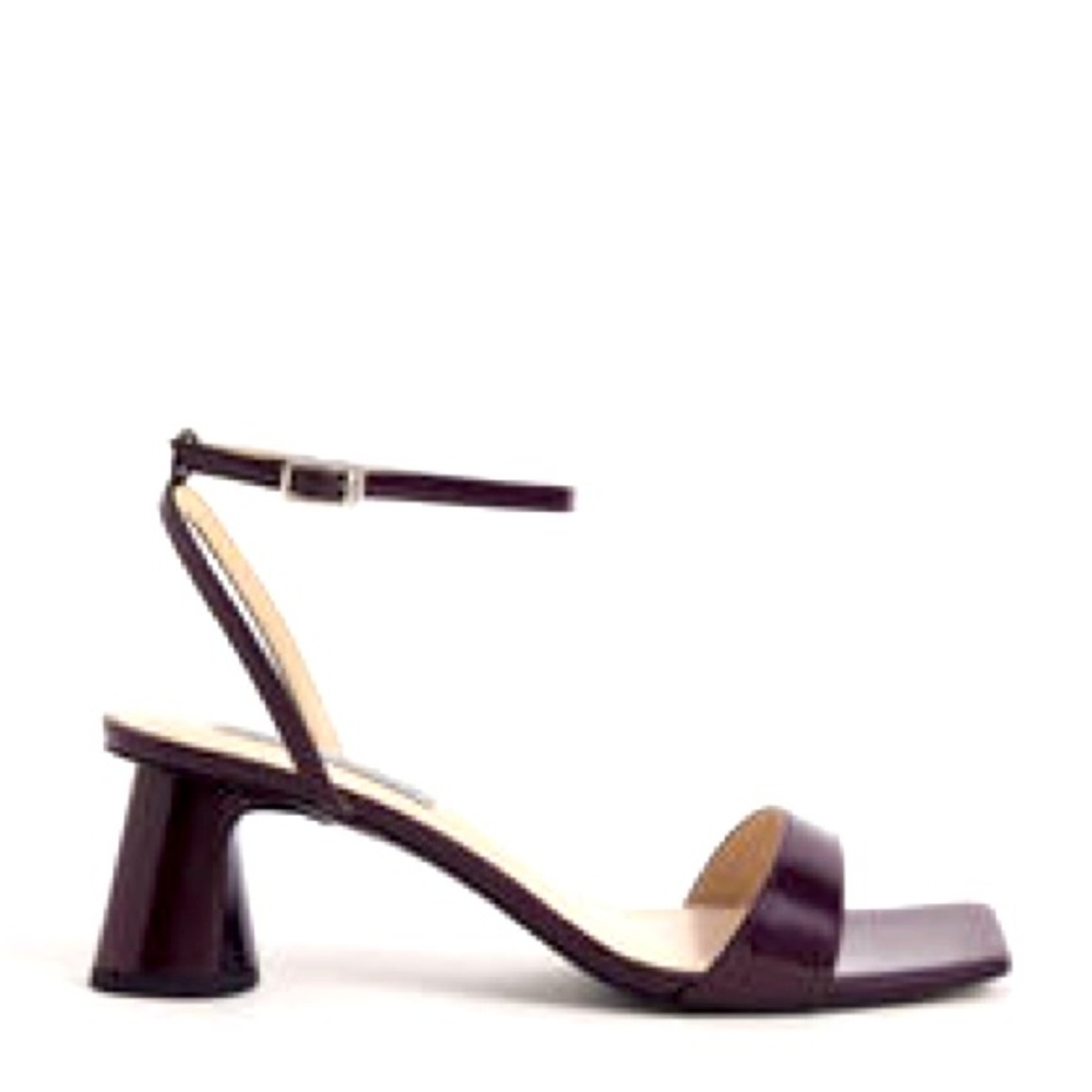 Brand New Charles & Keith Maroon low heel strappy sandals